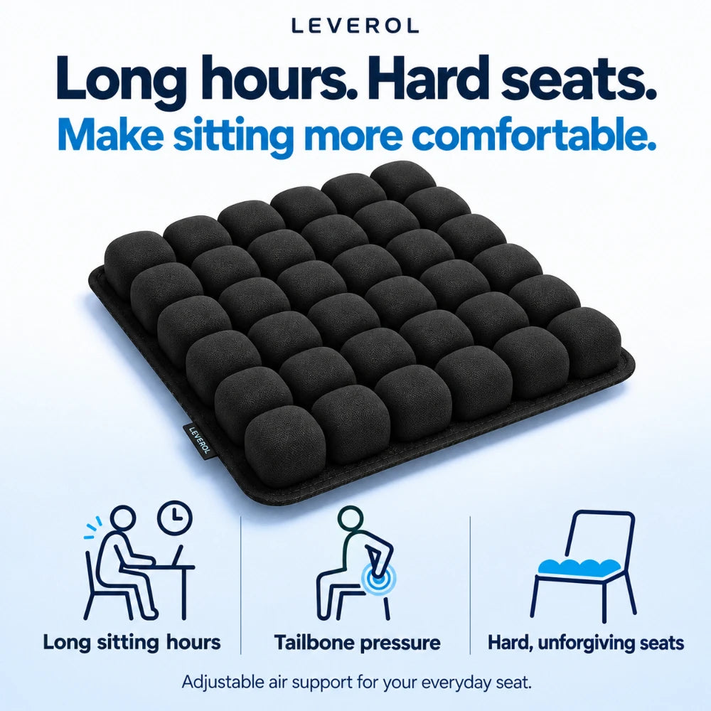 LEVEROL Ergonomic Pressure Relief Seat Cushion
