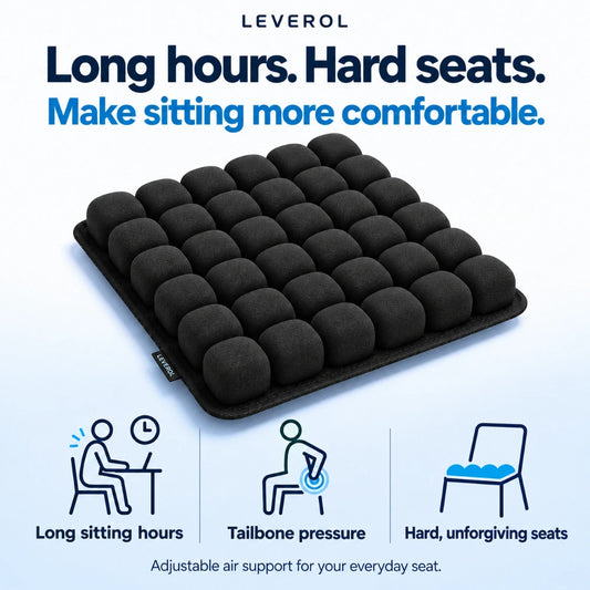 LEVEROL Ergonomic Pressure Relief Seat Cushion